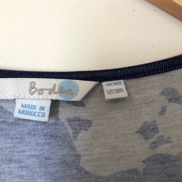 Boden Blue Floral Swing Dress - Picture 3 of 4